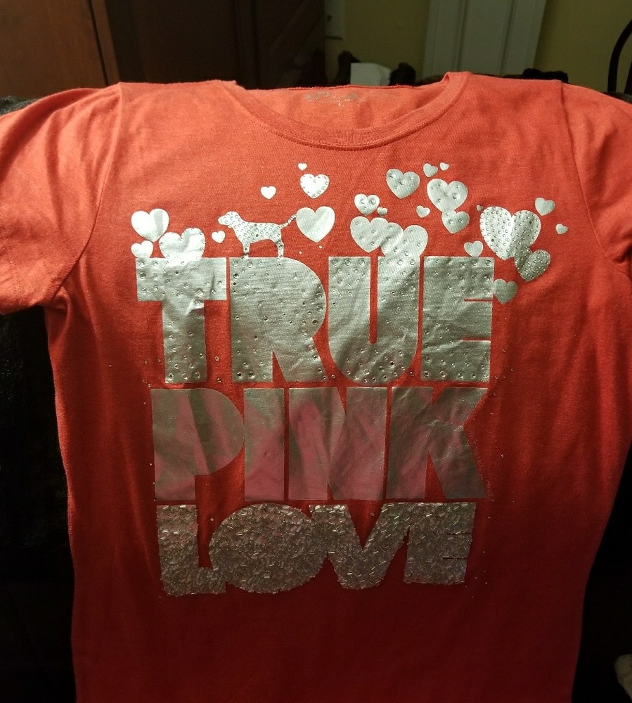 Final Price!! PINK Bling "True Pink Love" T-shirt